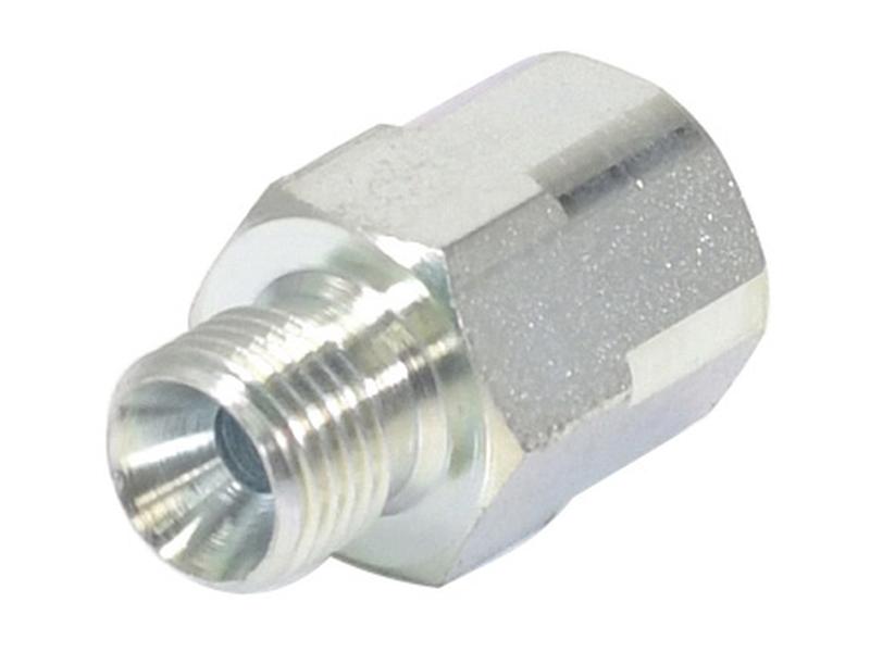 Adaptador hidráulico 1/4'' BSP Macho x 1/4'' BSP Fixo Fêmea (S.35101)