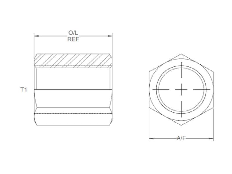 Adaptador hidráulico 1/4'' BSP Fixo Fêmea (S.35112)