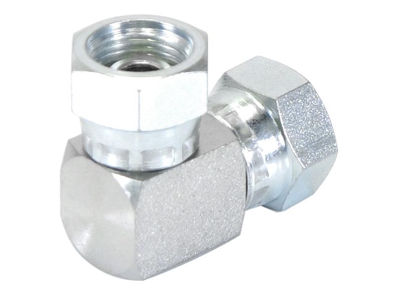 Adaptador hidráulico 3/8'' BSP Fêmea giratória x 3/8'' BSP Fêmea giratória 90° (S.35118)