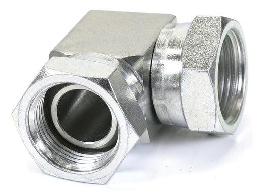 Adaptador hidráulico 3/4'' BSP Fêmea giratória x 3/4'' BSP Fêmea giratória 90° (S.35120)