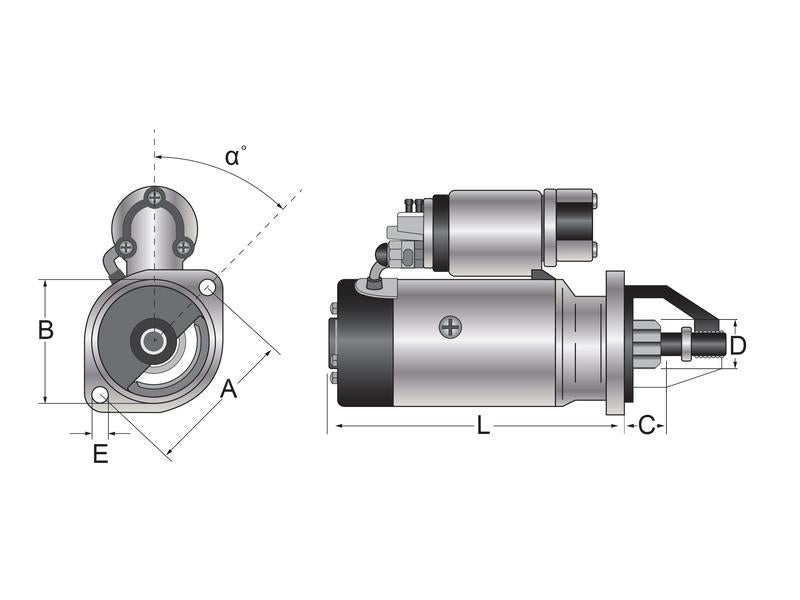 Motor de Arranque - 12V, 3 Quilowatts (Mahle) (S.359840)