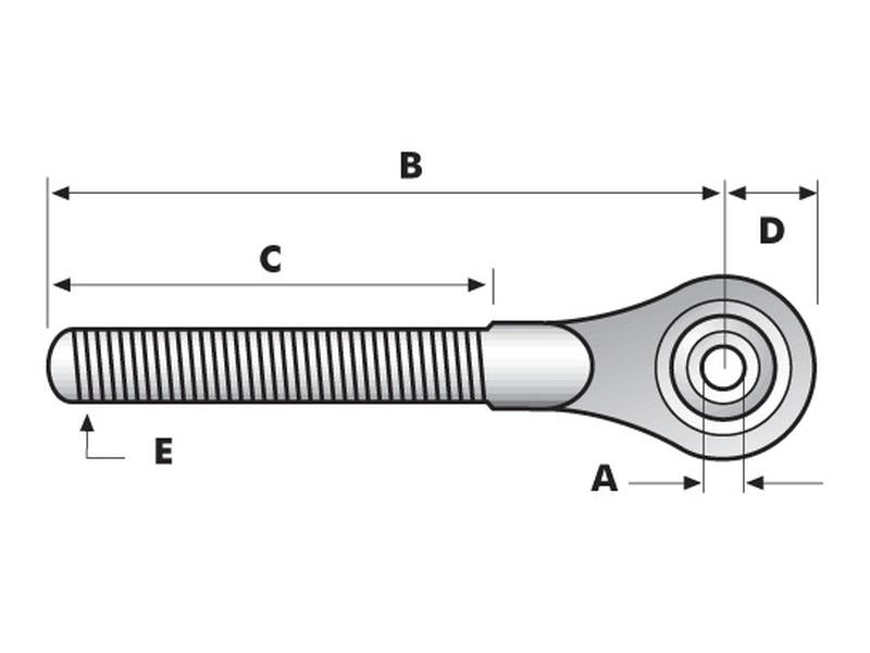 Olhal 3º ponto - 1-1/4 UNC - Cat.2 (Ø25mm) (S.3632)