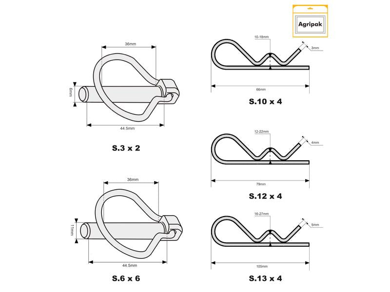 Agripak 20 un. Kit cavilhas (S.3795)