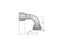 Parker ORFS Racord 1/2'' x 1'' - 14TPI Fêmea 90° (S.3881608)