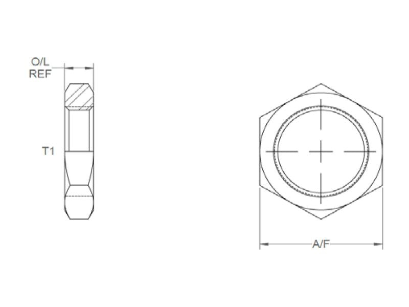Adaptador hidráulico 1/2'' BSP Locknut (S.4022)