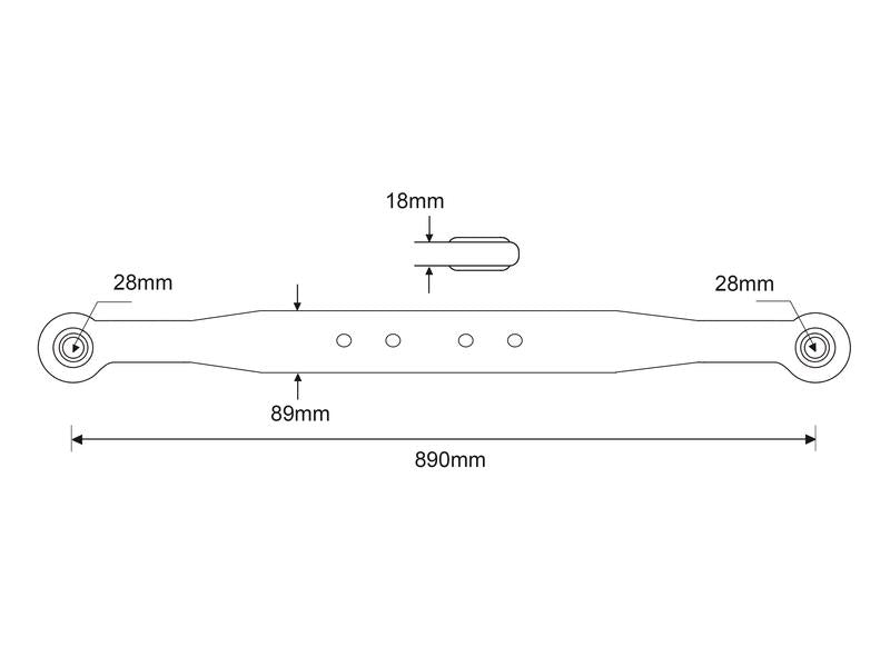 Barra - Olhal Ø 28mm - Sem rotula - Esq./Dt. (S.41001)