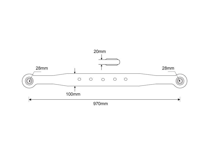 Barra - Olhal Ø 28mm - Sem rotula - Esq./Dt. (S.42050)