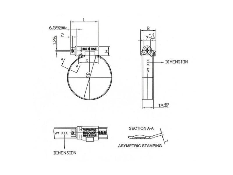 Abraçadeira, Diâmetro minimo25mm, Diâmetro máximo40mm (S.4328)
