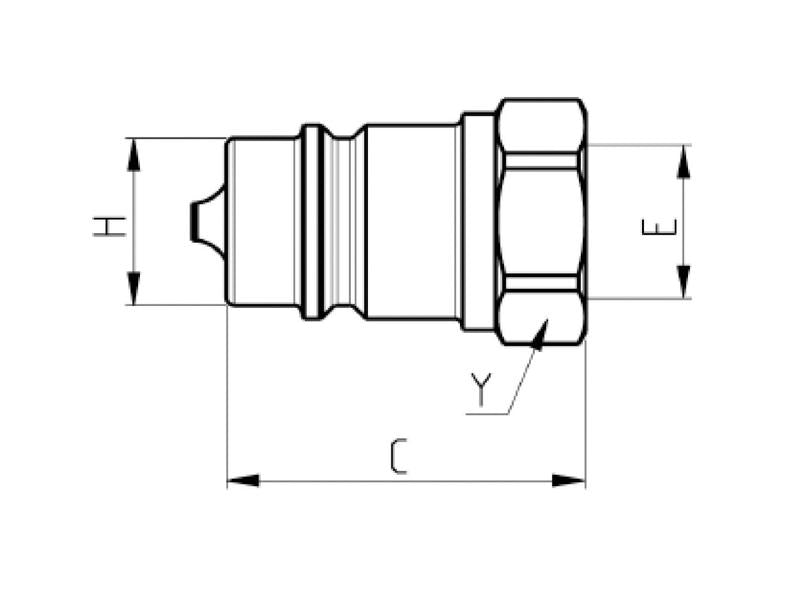Sparex Valvula Macho / Fêmea 1/2'' Tamanho corpo x 1/2'' BSP Rosca fêmea (S.4501)