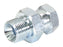 Adaptador hidráulico 3/8'' BSP Macho x 1/4'' BSP Fêmea giratória (S.4686)