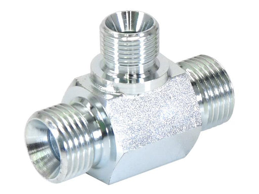 Peça hidráulica em T 1/2'' BSP Macho x 1/2'' BSP Macho x 3/8'' BSP Macho (S.4699)