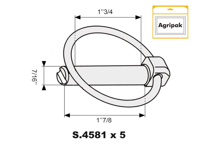 Agripak 5 un. Cavilha de mola 11mm x 47mm (S.4732)