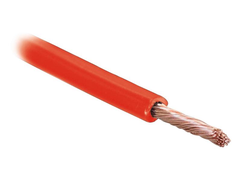 Cabo elétrico - 1 Núcleo, 2.5mm² Secção transversal do cabo, Vermelho (Comprimento: 50M) (S.51934)