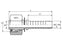 Dicsa Racord 24° 1/4'' x M14 x 1.5 (8L) Rosca fêmea com o´ring (S.53321)