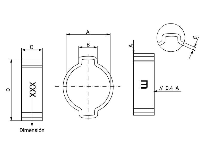 Abraçadeira, Ø17-20mm (S.54371)