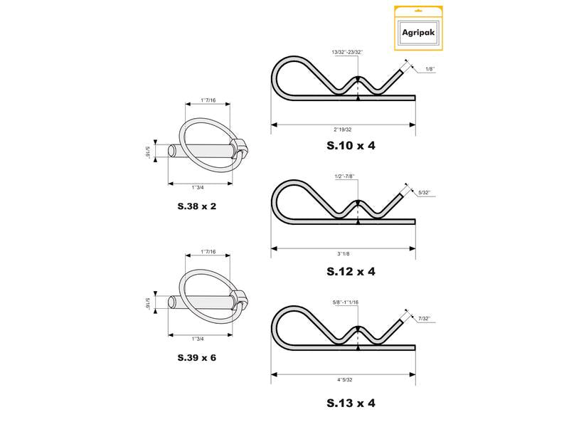 Agripak 20 un. Kit cavilhas (S.5546)