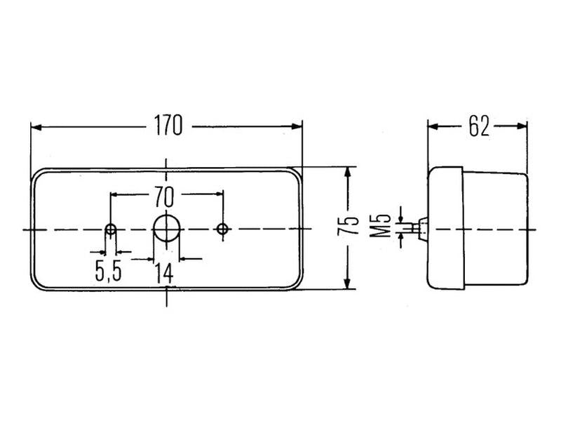 Farolim Traseiro 12V, Dt. (S.56075)