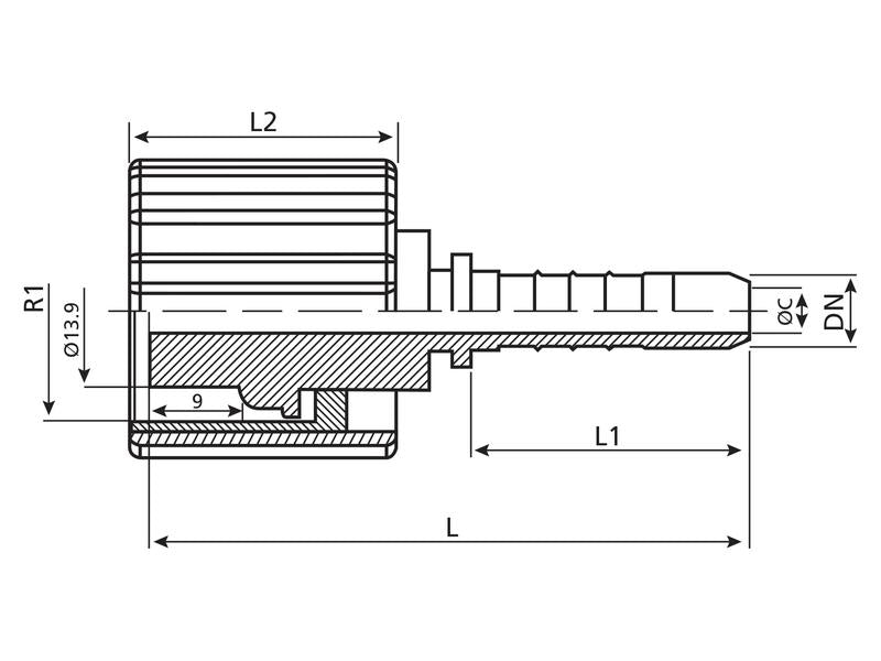 Dicsa Racord Metrico (Karcher) 5/16'' x M22 x 1.5 (S.56415)