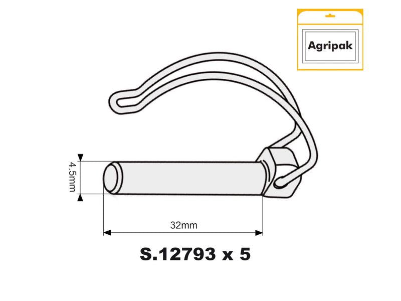 Agripak 5 un. Cavilha 4.5mm x 32mm (S.56677)