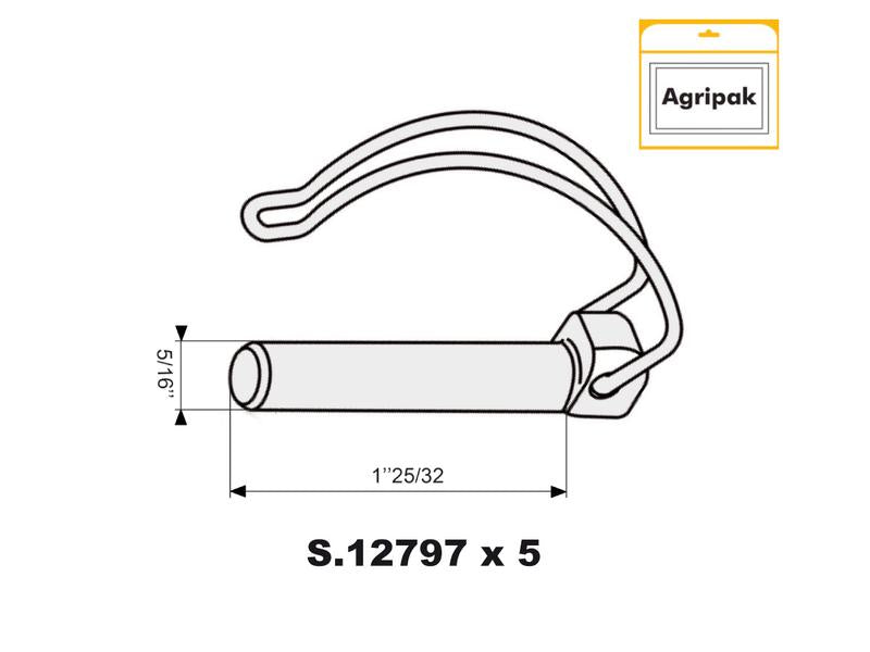 Agripak 5 un. Cavilha 8mm x 60mm (S.56681)