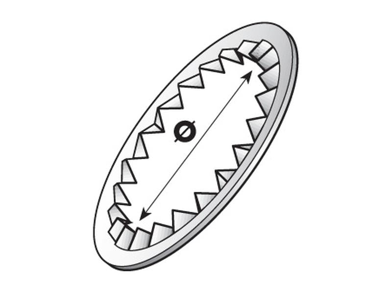 Arandela Dentada Interior, ID: 6mm (S.5827)