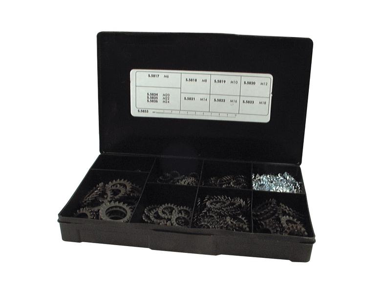 Sortido 410 un. Anilhas recartilhadas ext. 5 - 24mm (S.5853)