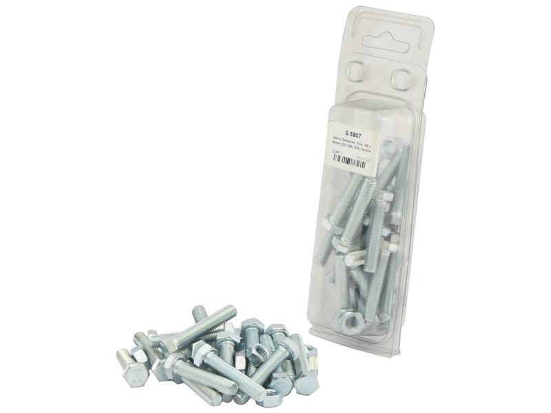 Agripak 20 un. Parafuso métrico M8x40mm (S.5907)