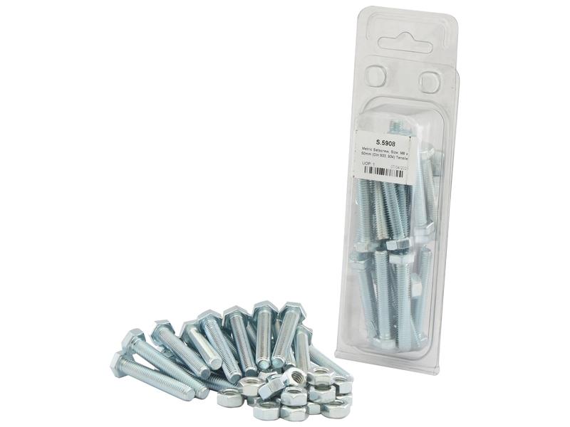Agripak 20 un. Parafuso métrico M8x50mm (S.5908)