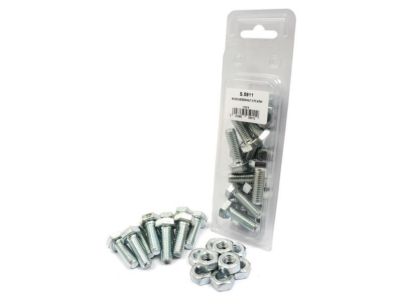 Agripak 10 un. Parafuso métrico M10x30mm (S.5911)