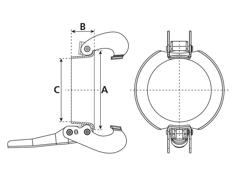 Anel de fixação - 6'' (159mm) (galvanizado) (S.59411)
