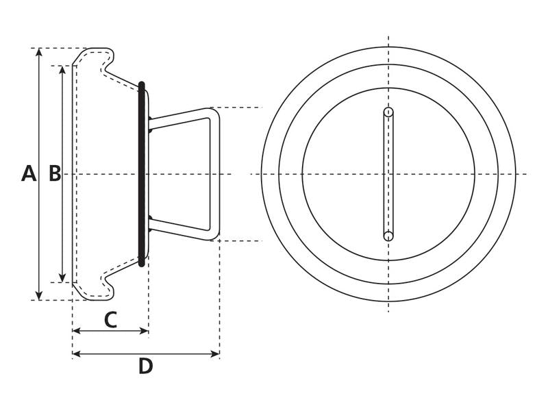 Tampa - Fêmea - 6'' (159mm) (galvanizado) (S.59420)
