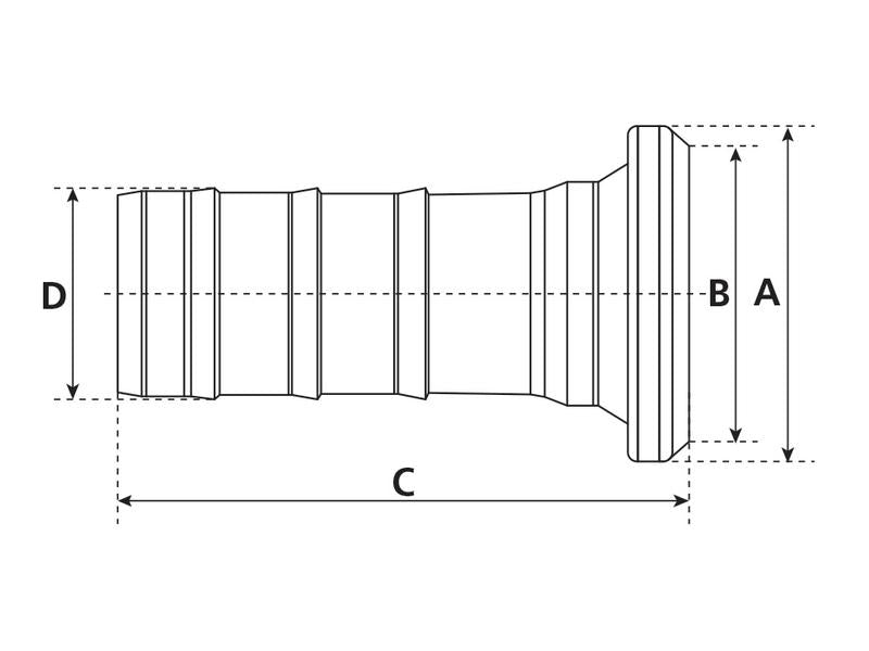 Acoplamento - Fêmea 6'' (159mm) x6'' (152mm) (galvanizado) (S.59426)