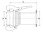 Acoplamento com brida - Longo - Macho 5'' (133mm) x 5'' (125mm) (galvanizado) (S.59436)