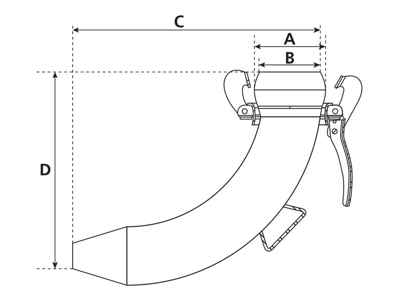 Cone de espalhamento 90° - Macho 6'' (159mm) (galvanizado) (S.59446)