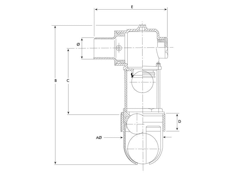 Válvula de descarga 80mm (S.59487)