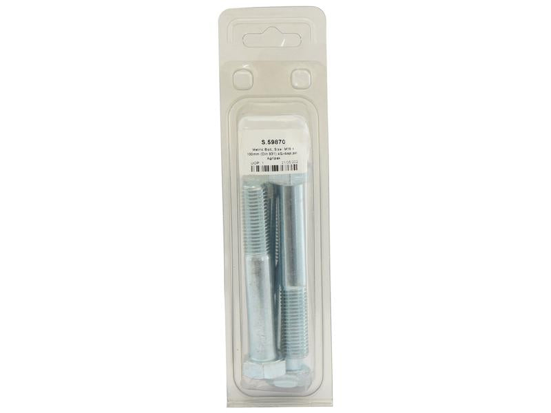 Agripak 4 un. Parafuso métrico, M16x100mm (S.59870)