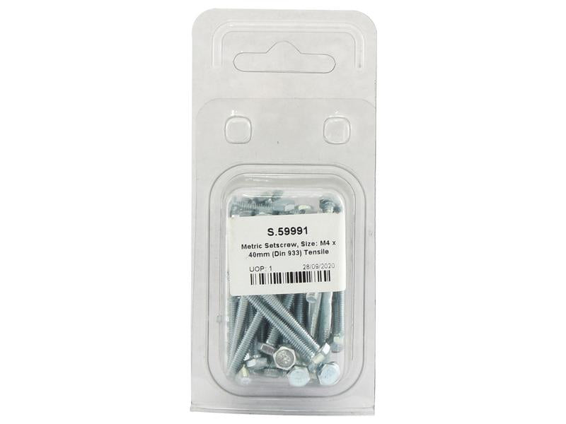 Agripak 50 un. Parafuso de ajuste métrico M4x40mm (S.59991)