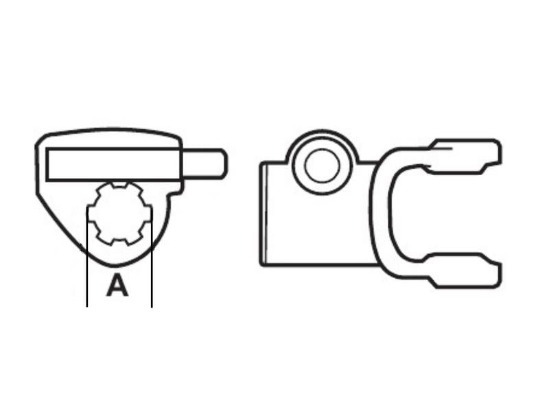 Forquilha de trinco (Dimensão da cruzeta: 35 x 94mm) Tamanho: 1-3/8''-6 Estrias (S.6098)