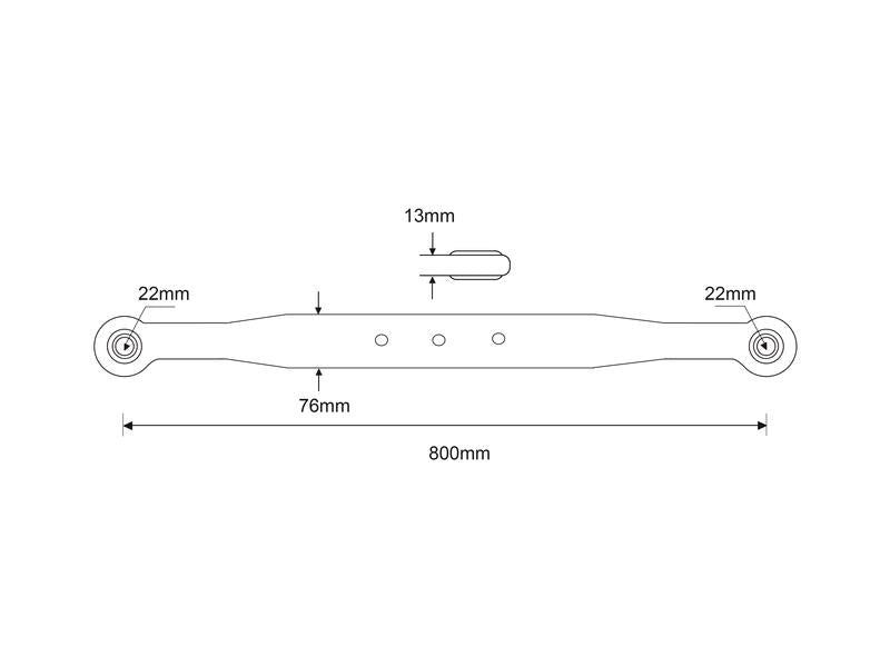 Barra - Olhal Ø 22mm - Olhal Ø 22mm - Dt. (S.61415)