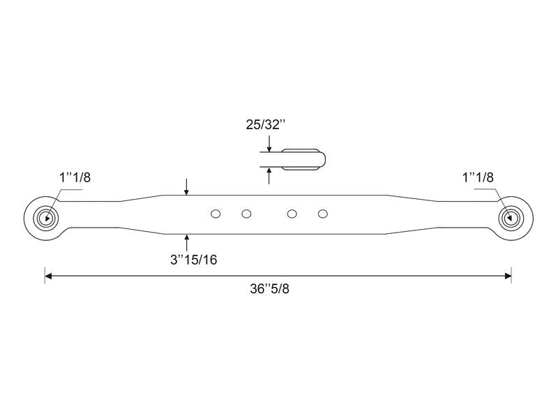 Barra - Olhal Ø 28mm - Olhal Ø 28mm - Esq./Dt. (S.66311)