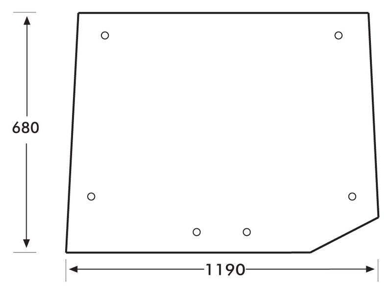 vidro superior traseiro (S.67583)