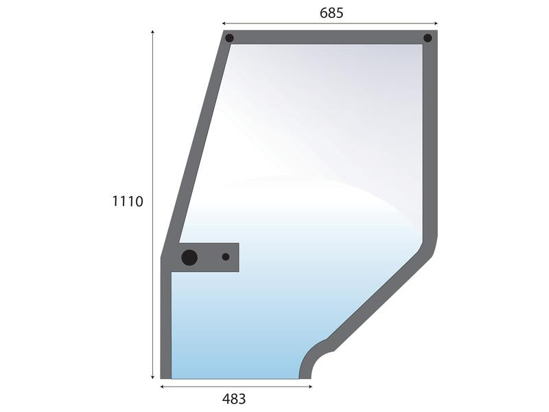 Vidro de porta Esq. (S.67675)