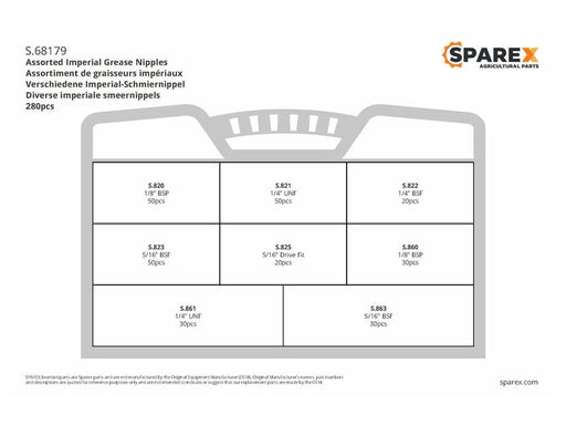 caixa 280 un. sortido copos lubrificação (S.68179)