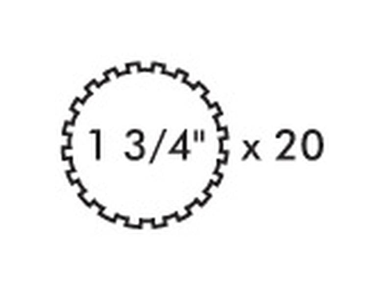 Forquilha de trinco (Dimensão da cruzeta: 35 x 94mm) Tamanho: 1-3/4''-20 Estrias (S.7530)