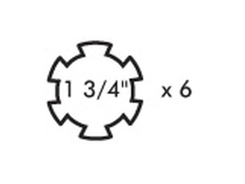 Forquilha de trinco (Dimensão da cruzeta: 41 x 108mm) Tamanho: 1-3/4''-6 Estrias (S.7542)