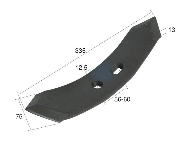 Bico 335x75x13mm Centros de orifícios em 55/60mm Aplicavel em: 0136702 (S.77178)