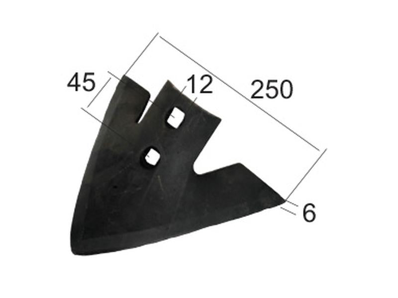 Bico asa andorinha 250x6mm - Centros de orifícios em 45mm (S.77217)