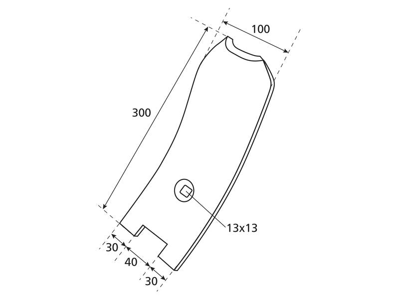 Bico central apoio 300x8mm Aplicavel em: 3374395 (S.77438)