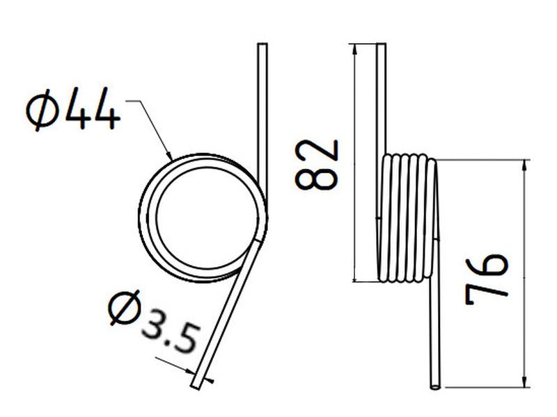 Mola Comp:117mm, Larg Ø3.5mm - para Centrac Aplicavel em: 328/MAT991 (S.78071)