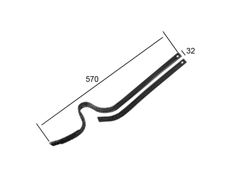 Mola Track Eradicator - Secção (mm) 32 x 10, Comprimento (mm) 570 (S.78138)